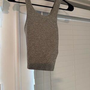 Beyond Yoga Crop Gray Tank Top - featherweight Women's Knit